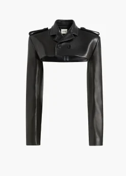 Khaite Leather|Jackets-Sadran Jacket in Black Leather