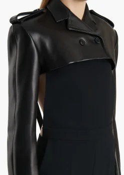 Khaite Leather|Jackets-Sadran Jacket in Black Leather