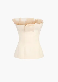 Khaite Shirts & Tops-Sal Top in Cream