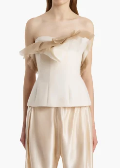 Khaite Shirts & Tops-Sal Top in Cream