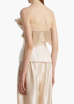 Khaite Shirts & Tops-Sal Top in Cream