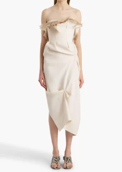 Khaite Dresses-Salm Dress in Cream