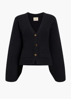 Khaite Knitwear-Scarlet Cardigan in Black