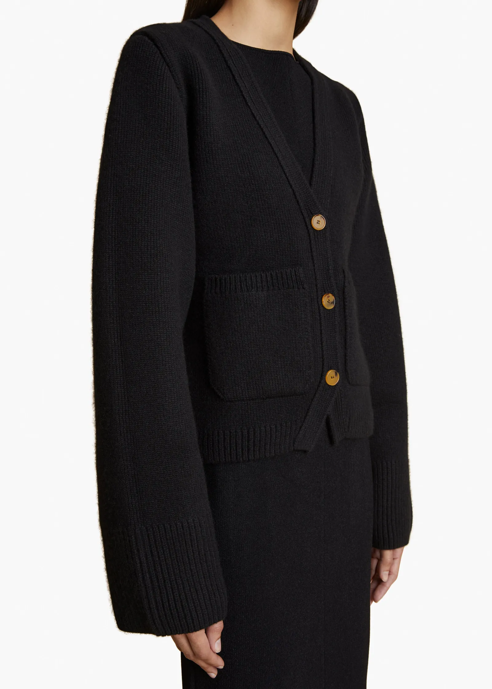 Khaite Knitwear-Scarlet Cardigan in Black