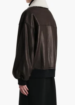 Khaite Leather|Outerwear & Coats-Shellar Jacket in Black Leather