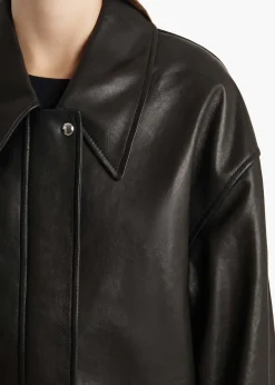 Khaite Leather|Outerwear & Coats-Shelman Jacket in Black