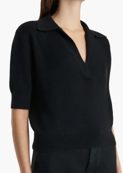 Khaite Knitwear-Shrunken Jo Sweater in Black