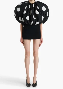 Khaite Dresses-Siel Dress in Black with Large White Dots