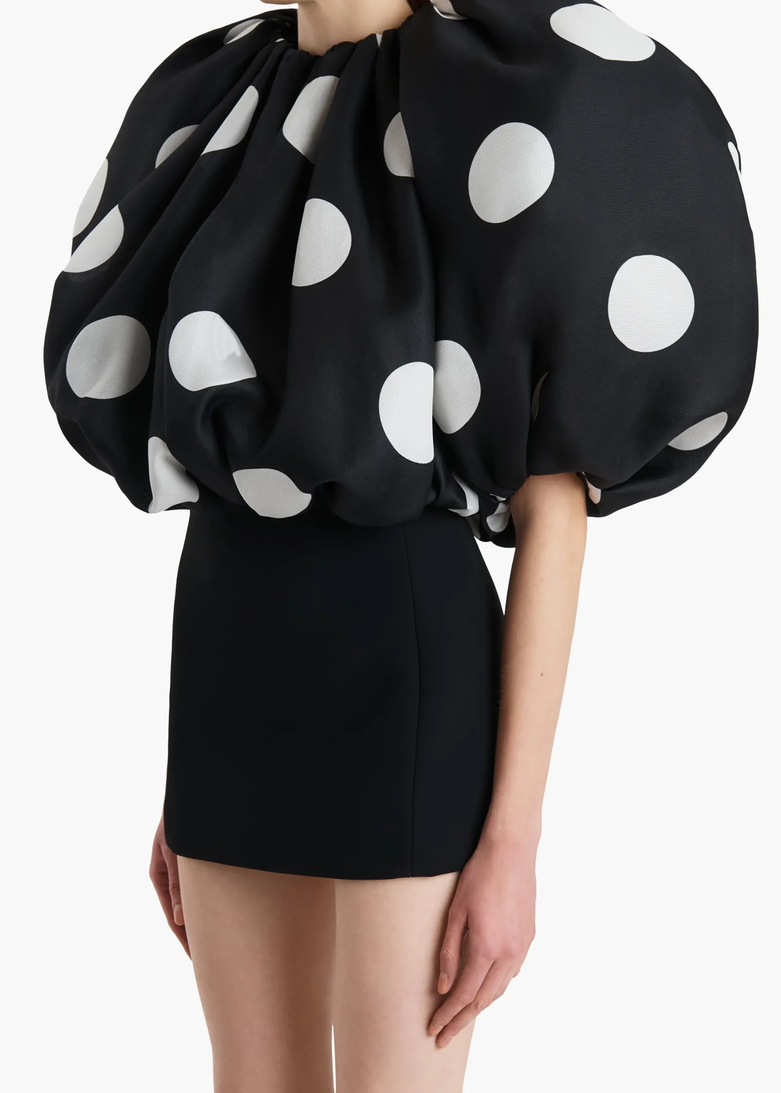 Khaite Dresses-Siel Dress in Black with Large White Dots