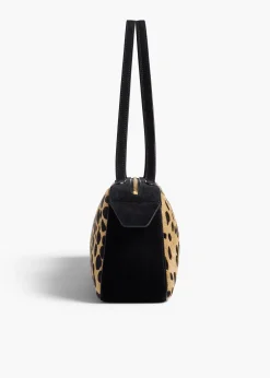 Khaite Shoulder Bags-Simona Shoulder Bag in Hyena Print Haircalf