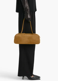 Khaite Shoulder Bags-Simona Shoulder Bag in Mud Suede