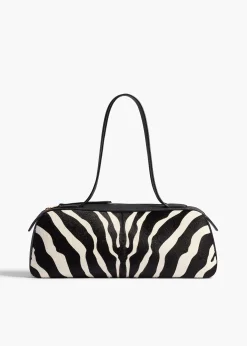 Khaite Shoulder Bags-Simona Shoulder Bag in Zebra Print Haircalf