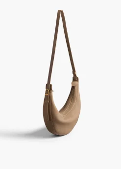 Khaite Crossbody Bags-Small Augustina Crossbody Bag in Mokka Pebbled Leather