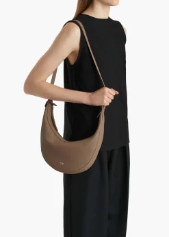 Khaite Crossbody Bags-Small Augustina Crossbody Bag in Mokka Pebbled Leather