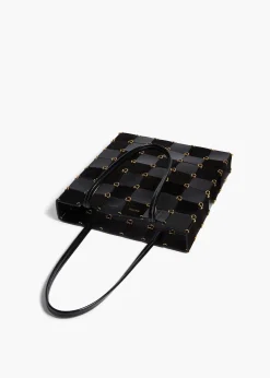 Khaite Totes-Small Emma Tote in Black Haircalf Multi Leather