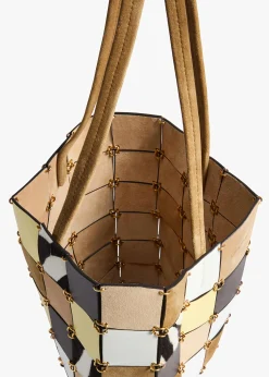 Khaite Totes-Small Emma Tote in Powder Multi Leather