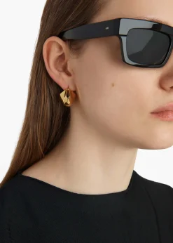 Khaite Jewelry-Small Lotus Earrings in Gold