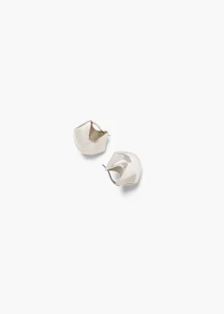 Khaite Jewelry-Small Lotus Earrings in Silver