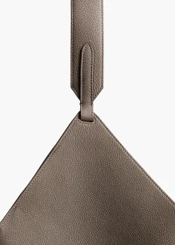 Khaite Totes-Small Lotus Tote in Elephant Pebbled Leather