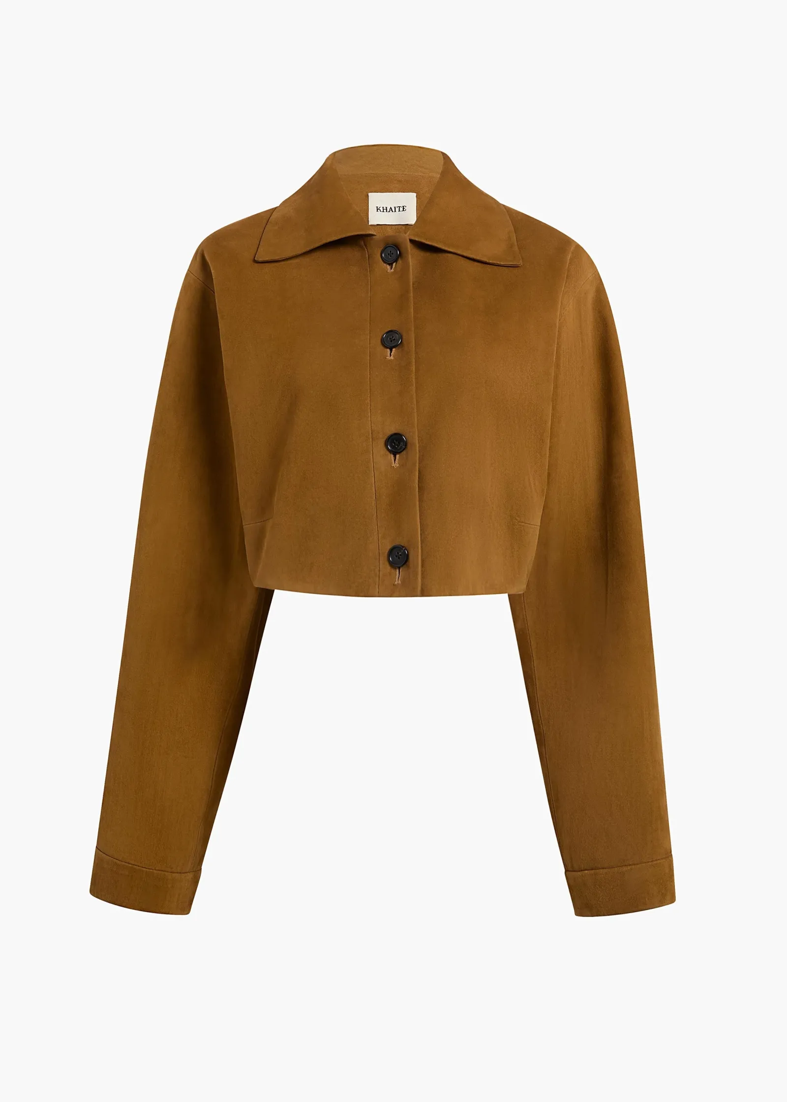 Khaite Leather|Jackets-Sue Jacket in Toffee Suede