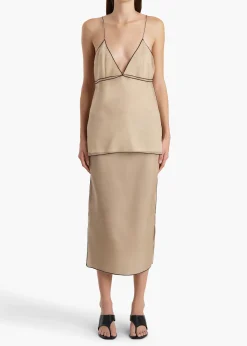 Khaite Skirts & Shorts-Syndi Skirt in Tea Stain