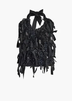 Khaite Leather|Shirts & Tops-Tevis Top in Black Leather
