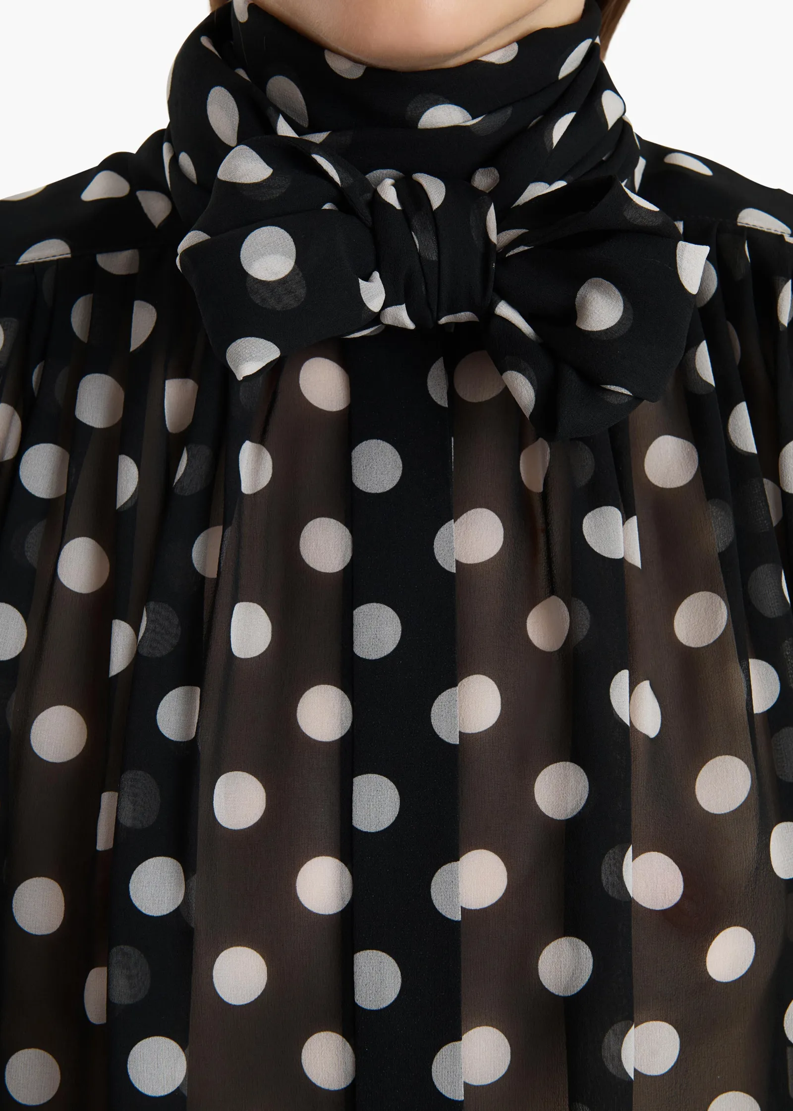 Khaite Shirts & Tops-Vali Top in Black with White Dots
