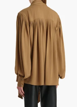Khaite Shirts & Tops-Vali Top in Golden Ochre