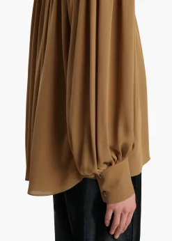 Khaite Shirts & Tops-Vali Top in Golden Ochre