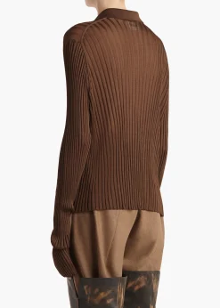 Khaite Shirts & Tops-Vin Top in Bark