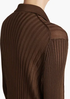 Khaite Shirts & Tops-Vin Top in Bark