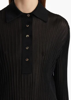 Khaite Shirts & Tops-Vin Top in Black