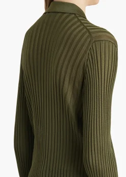 Khaite Shirts & Tops-Vin Top in Olive