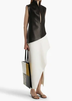 Khaite Leather|Shirts & Tops-Von Top in Black Leather