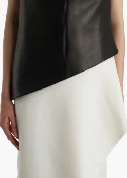 Khaite Leather|Shirts & Tops-Von Top in Black Leather
