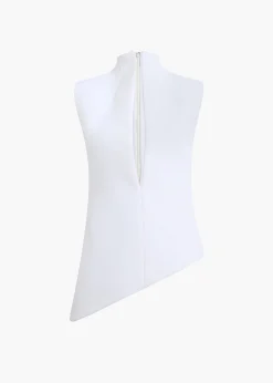 Khaite Leather|Shirts & Tops-Von Top in Chalk