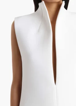 Khaite Leather|Shirts & Tops-Von Top in Chalk