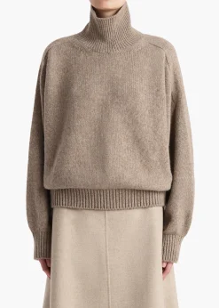 Khaite Knitwear-Willem Sweater in Sepia