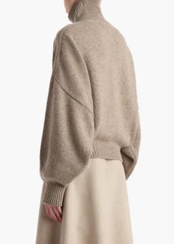 Khaite Knitwear-Willem Sweater in Sepia