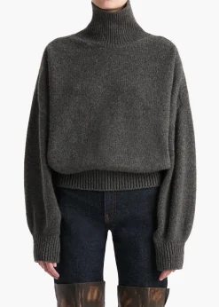 Khaite Knitwear-Willem Sweater in Stone