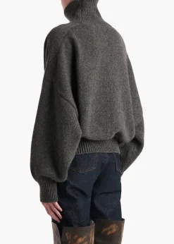 Khaite Knitwear-Willem Sweater in Stone