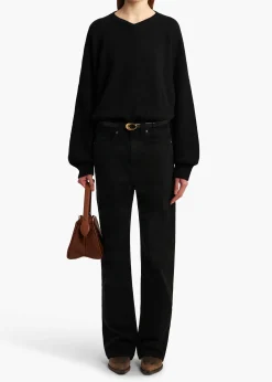 Khaite Knitwear-Wolfe Sweater in Black