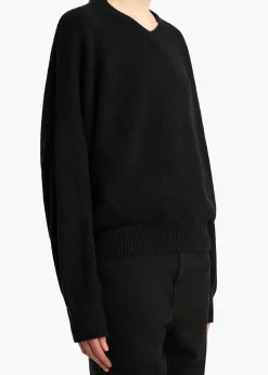 Khaite Knitwear-Wolfe Sweater in Black