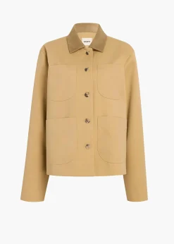 Khaite Jackets-Wyatt Jacket in Wheat
