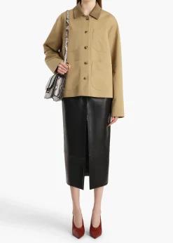 Khaite Jackets-Wyatt Jacket in Wheat