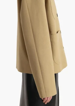 Khaite Jackets-Wyatt Jacket in Wheat