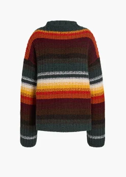 Khaite Knitwear-Yanis Sweater in Multicolor Stripe